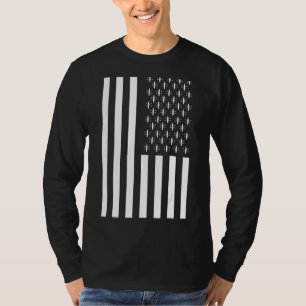 US Flag Kayak Canoe Outdoor Sport Patriotic Kayake T-Shirt