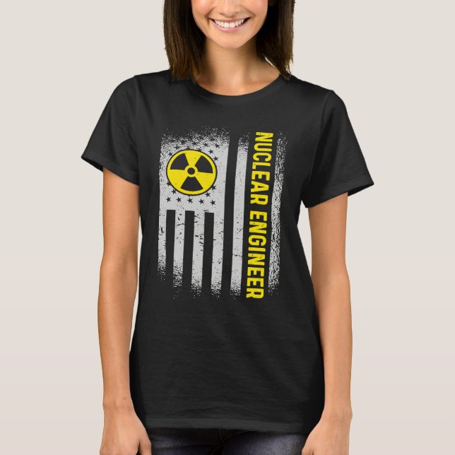 US Flag Nuclear Engineer T-Shirt (Vorderseite)