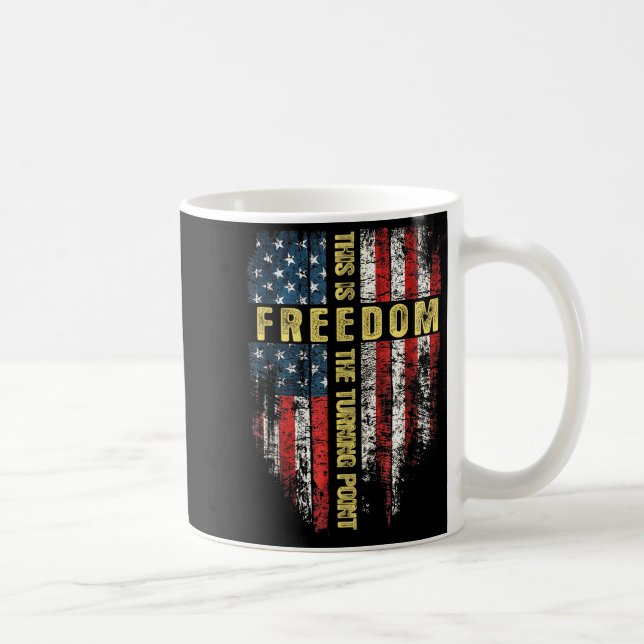 Us Flag Patriotic - This Is The Turning Int Faith  Kaffeetasse (Rechts)