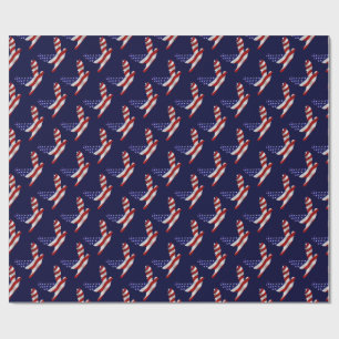 US Flag Peace Dove Geschenkpapier