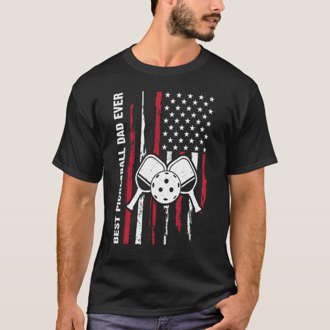 US Flag Pickleball Player Paddleball Lover_1 T-Shirt (Vorderseite)