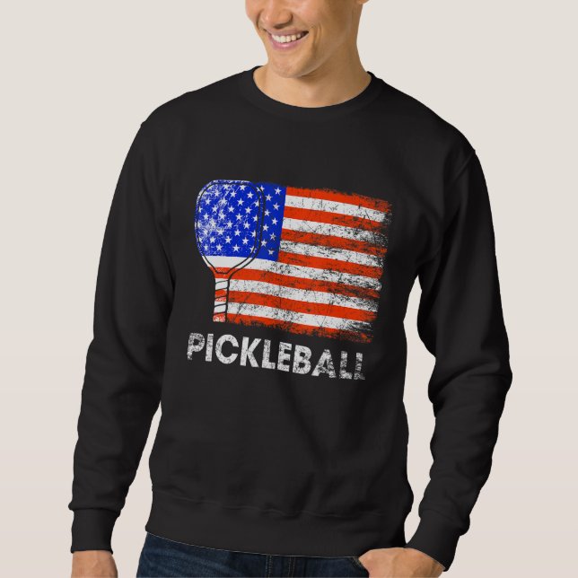 US Flag Pickleball Player Paddleball Lover_2 Sweatshirt (Vorderseite)