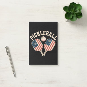 US-Flag-Pickleball-Spieler Post-it Klebezettel