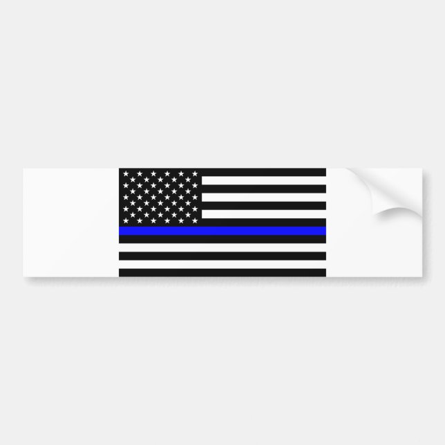 - US Flag Police ThBlue Line Autoaufkleber (Vorne)