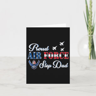US Flag Proud Air Force Step Vater Vathers Day 4. Karte