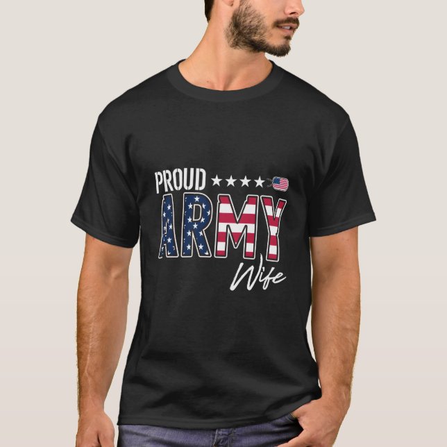 US Flag Proud Army T-Shirt (Vorderseite)