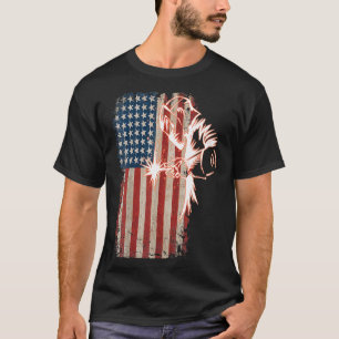 US-Flag-Schweißer Distressed Vintage-Schweißer Mig T-Shirt
