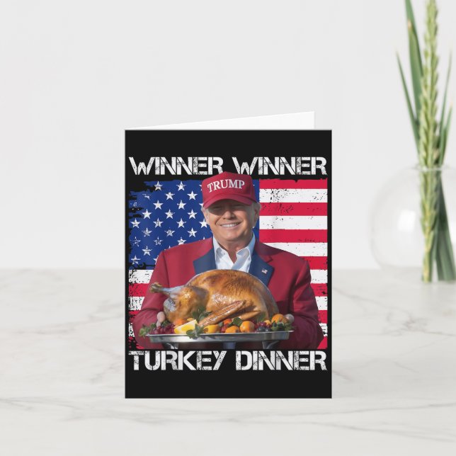 US Flag Sieger Türkei Abendessen Spaß Trump Der Ge Karte (Vorderseite)