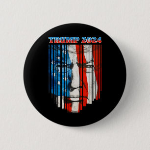 US Flag Trump Vintag Donald Trump 4. Juli Button