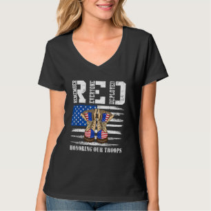 US-Flag Unterstützt Unsere Truppen Denkt An Alle E T-Shirt