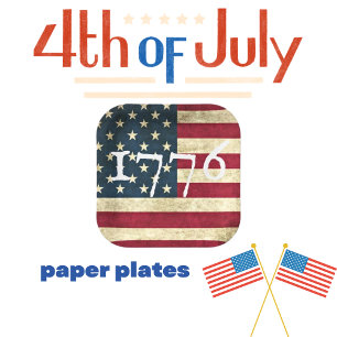 US-Flagge 1776 Party Pappteller