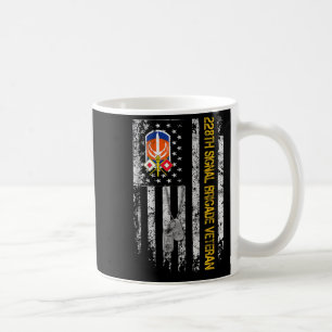 Us-Flagge 228. Signalbrigade Militär Vintage Vete Kaffeetasse