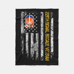 US-Flagge 228. Signalbrigade Military Vintag Vete Fleecedecke