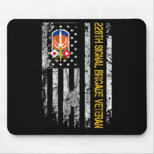 Us-Flagge 228th Signal Brigade Militär Vintage Vet Mousepad