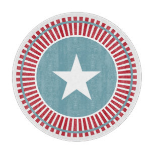 US Flagge 4. Juli Glasschneideboard Schneidebrett