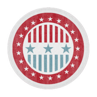 US Flagge 4. Juli Glasschneideboard Schneidebrett