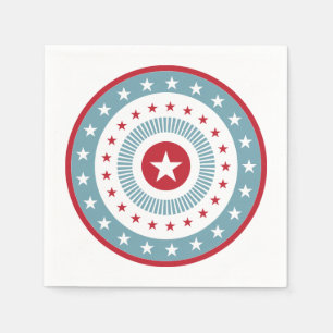 US Flagge 4. Juli Paper Napkin Set Serviette