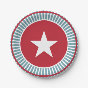 US Flagge 4. Juli PartyPaper Plate Pappteller