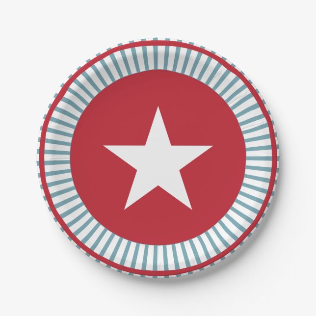 US Flagge 4. Juli PartyPaper Plate Pappteller (Vorderseite)