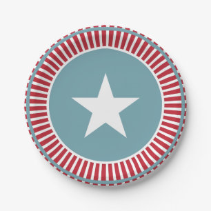 US Flagge 4. Juli PartyPaper Plate Pappteller