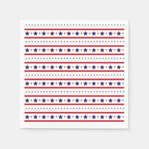 US Flagge 4. Juli Serviette