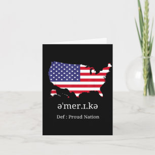 Us-Flagge 4. Juli Unabhängigkeitstag Karte