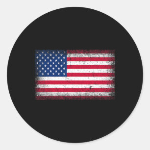 US-Flagge 4. Juli US-Flagge amerikanische Flagge Runder Aufkleber
