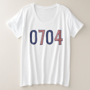 US Flagge 4. Juli zum Unabhängigkeitstag Große Größe T-Shirt