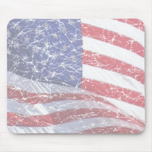 US-Flagge - abgenutzt Mousepad (Vorne)