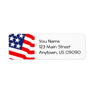 US Flagge-Adressen-Etiketten