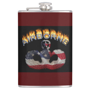 US-Flagge Airborne Flügel Flachmann