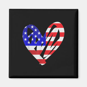 US-Flagge American Patriotic Heart Armed Forces Me Magnet