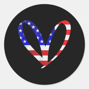 US-Flagge American Patriotic Heart Armed Forces Me Runder Aufkleber