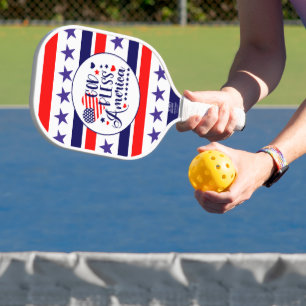 US Flagge Amerika Pickleball Schläger