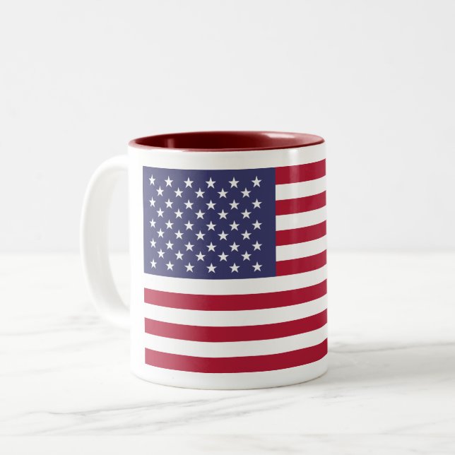 US-Flagge Amerikanische Flagge Red White Strips St Zweifarbige Tasse