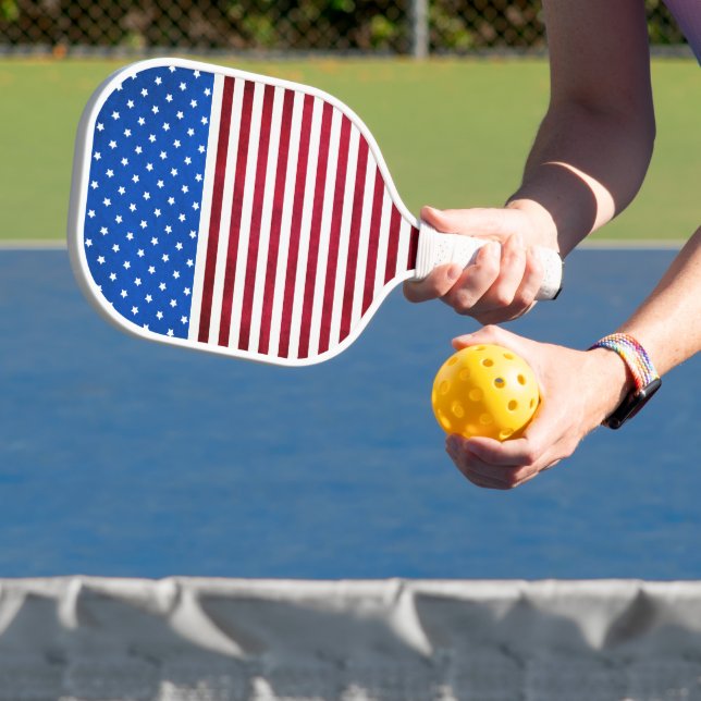 US Flagge-amerikanische Flagge von Shirley Taylor Pickleball Schläger (InSitu)