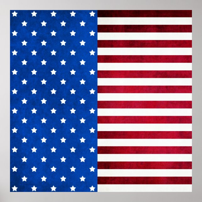 US Flagge-Amerikanische Flagge von Shirley Taylor Poster (Vorne)