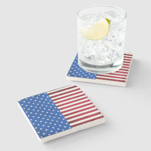 US Flagge-Amerikanische Flagge von Shirley Taylor Steinuntersetzer