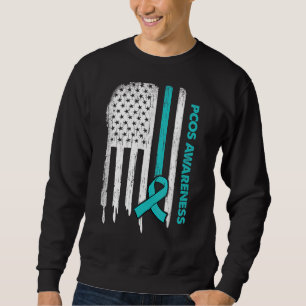 US-Flagge Aquamarine Multifunktionsleisten-Cos-Bew Sweatshirt