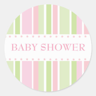 US Flagge-Aufkleber (rosa-grün) Runder Aufkleber