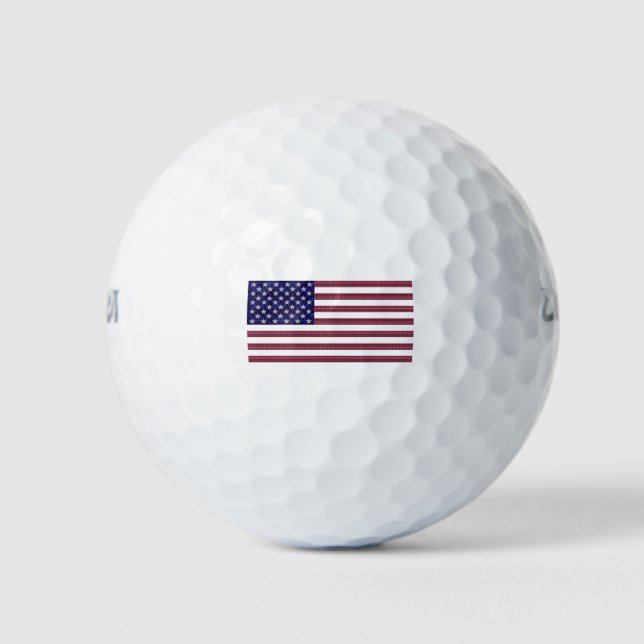 US-Flagge aus Edelsteinen Golfball (Vorderseite)