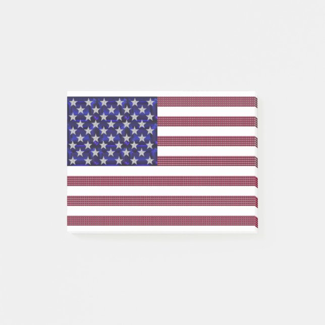 US-Flagge aus Edelsteinen Post-it Klebezettel (Vorderseite)