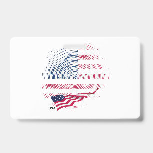US-Flagge Ausweis