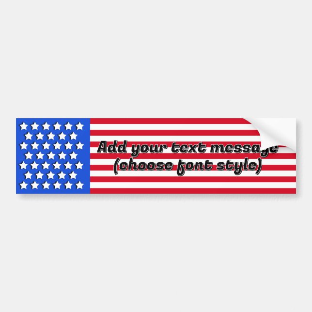 US Flagge Autoaufkleber (Vorne)