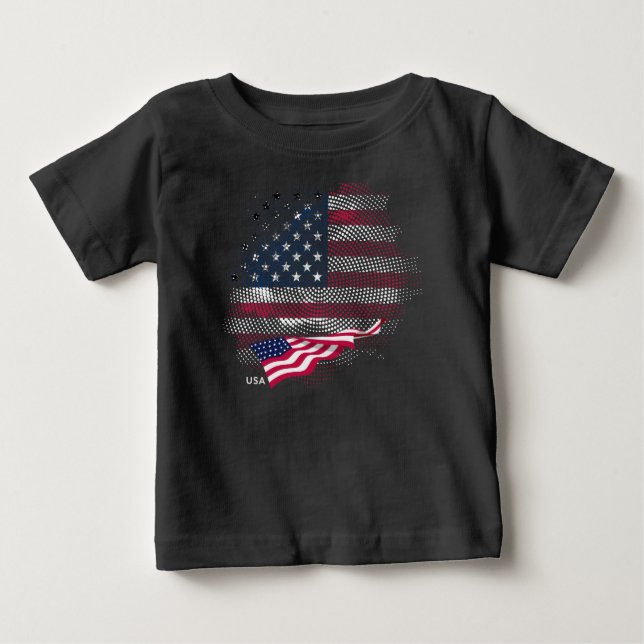 US-Flagge Baby T-shirt (Vorderseite)