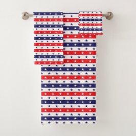 US Flagge Badhandtuch Set