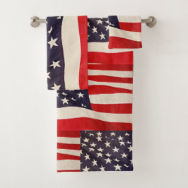 US-Flagge Badhandtuch Set