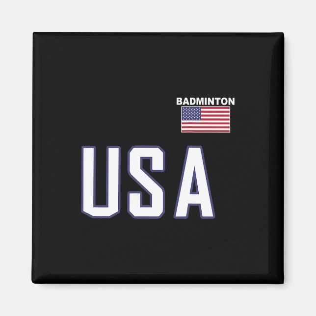 US-Flagge Badminton Team Cool Player Equipment Men Magnet (Vorne)