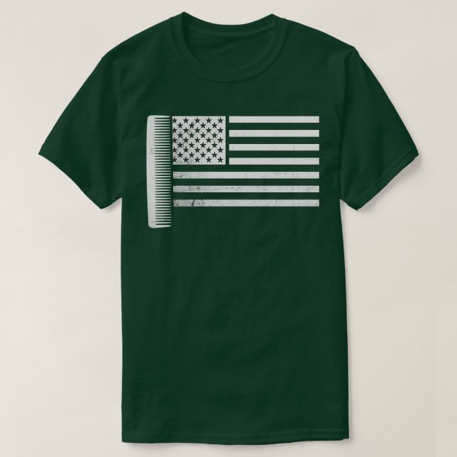 US-Flagge Barber Cooles Shirt (Design vorne)
