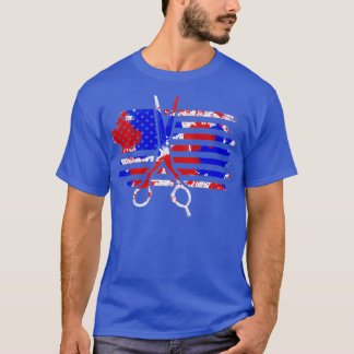 US-Flagge Barber Salon Frisör 3 T-Shirt